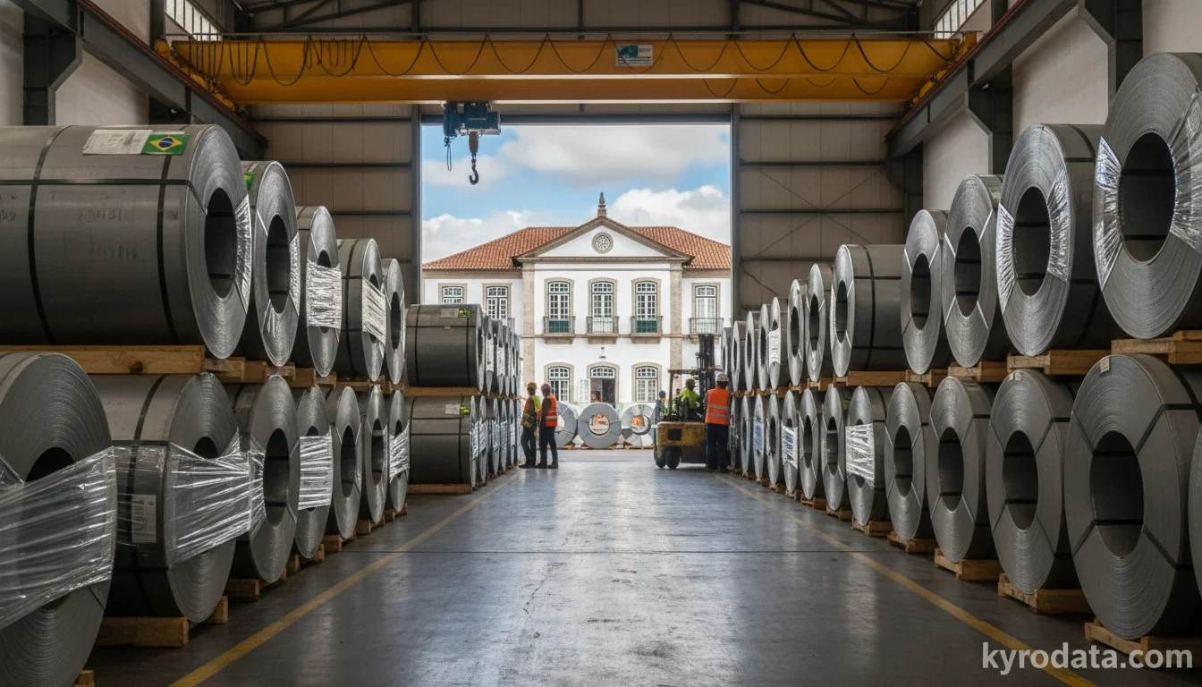 Ilustración editorial sobre el capítulo comercio exterior del comercio exterior brasileño