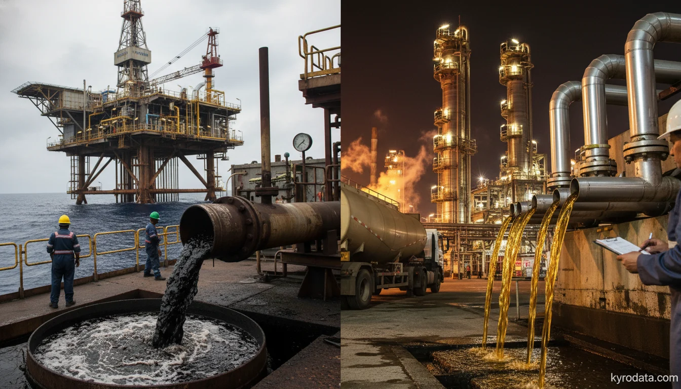 Petróleo bruto aos EUA: volume e valor apontam em direções opostas